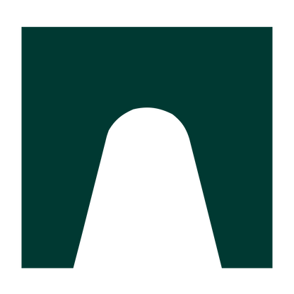 Negative Space Arch Logo #003932
