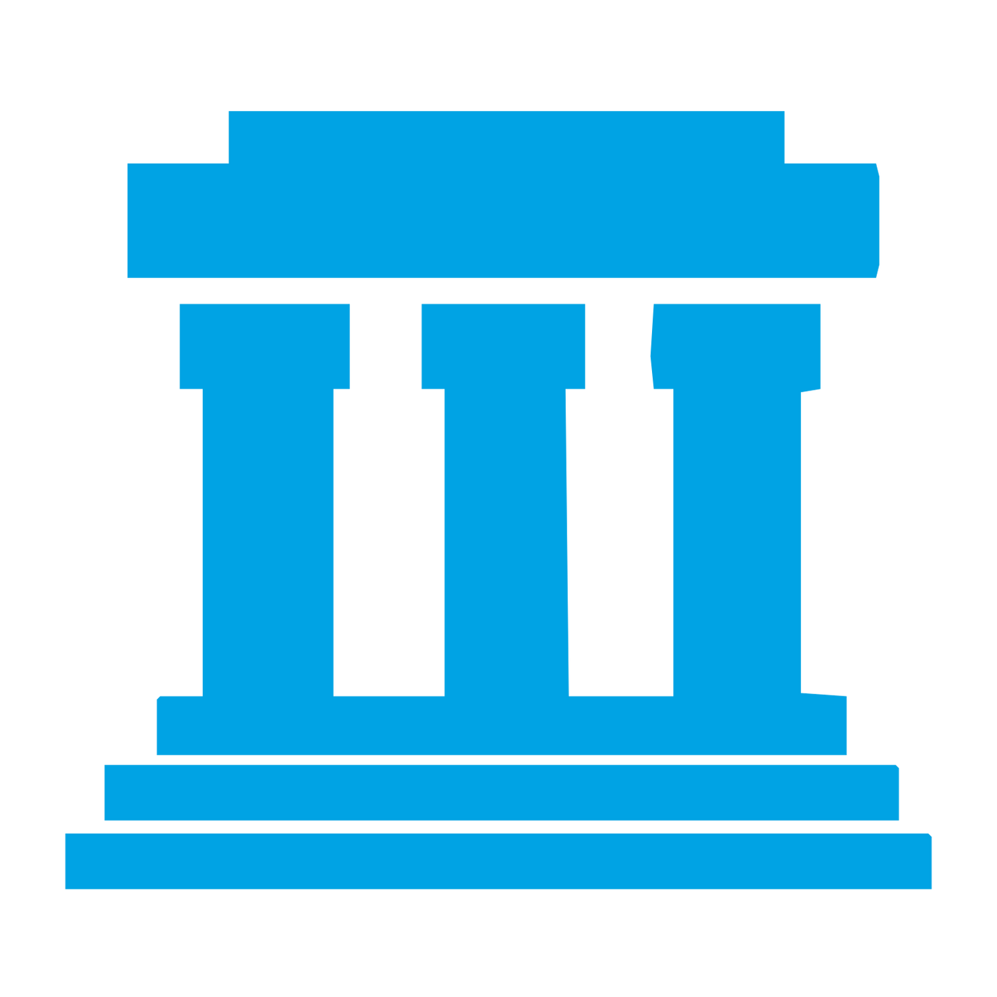 Greek Temple Columns Logo #00a3e4