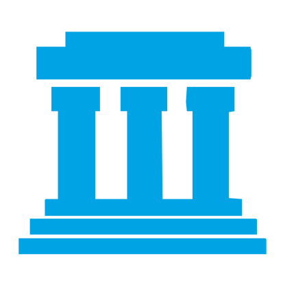 Greek Temple Columns Logo #00a3e4