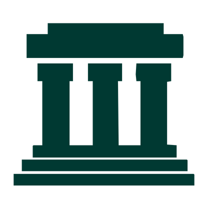 Greek Temple Columns Logo #003932
