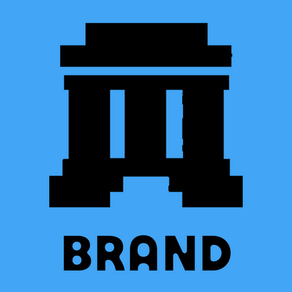 Brutalist Temple Columns Logo preview