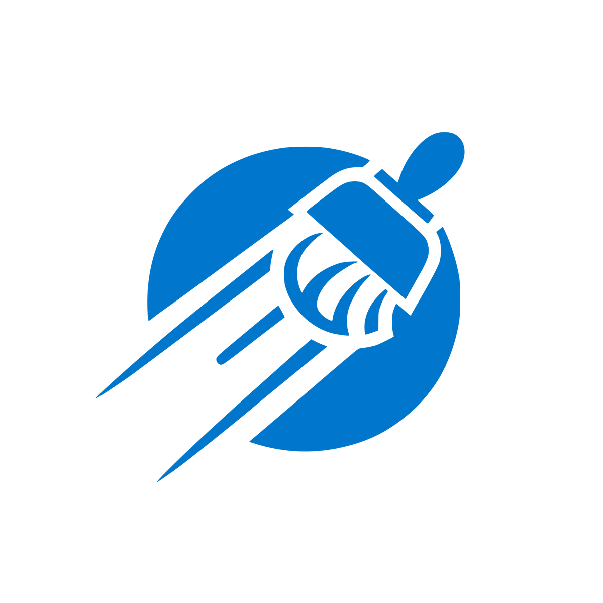 Satellite Brush Logo #0077CC
