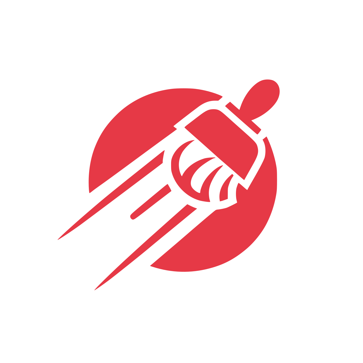 Satellite Brush Logo #E63946
