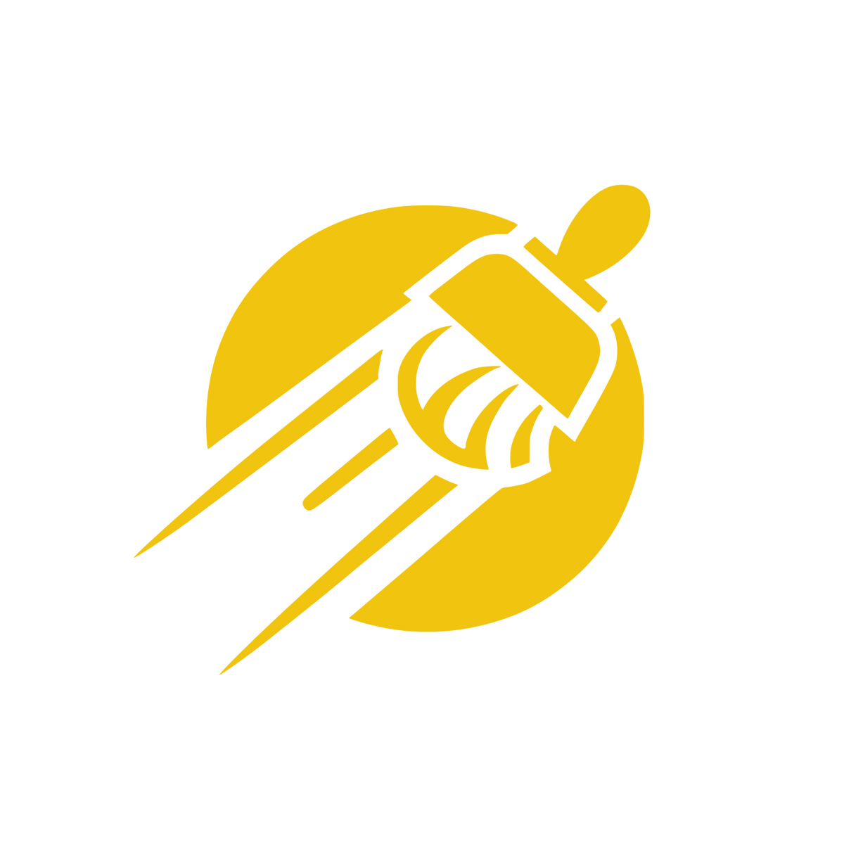 Satellite Brush Logo #F1C40F