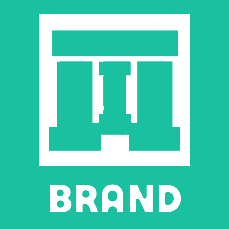 Brutalist Temple Columns Logo preview