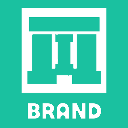 Brutalist Temple Columns Logo preview