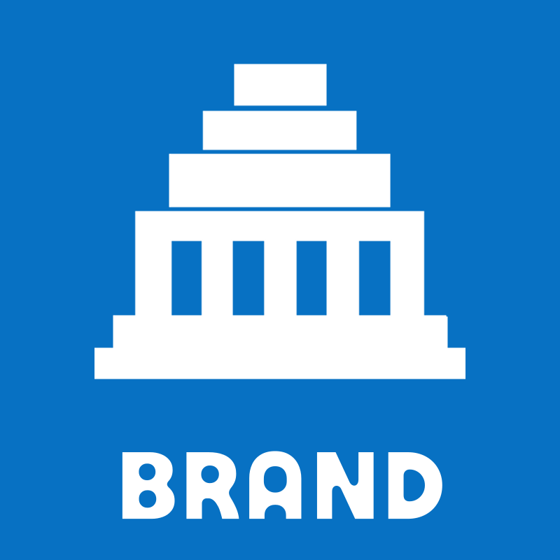 Brutalist Temple Columns Logo preview