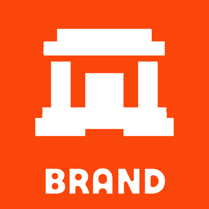 Brutalist Temple Columns Logo preview