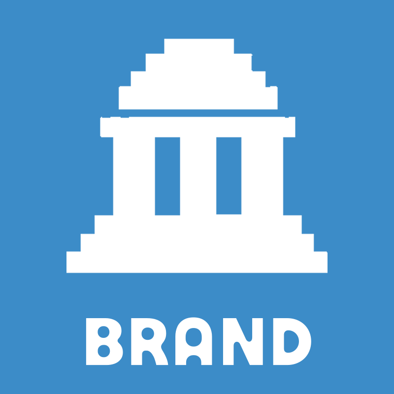Pixel Temple Columns Logo preview