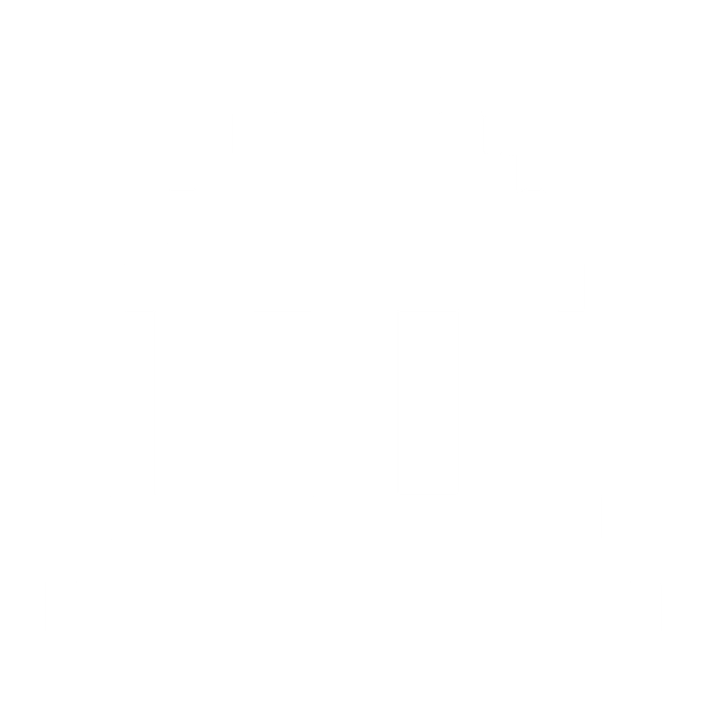 Pixel Temple Columns Logo #ffffff