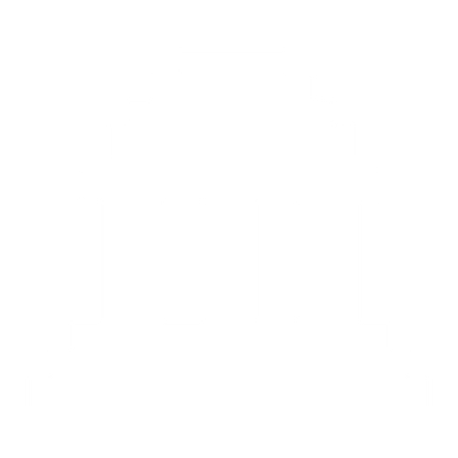 Pixel Temple Columns Logo #ffffff