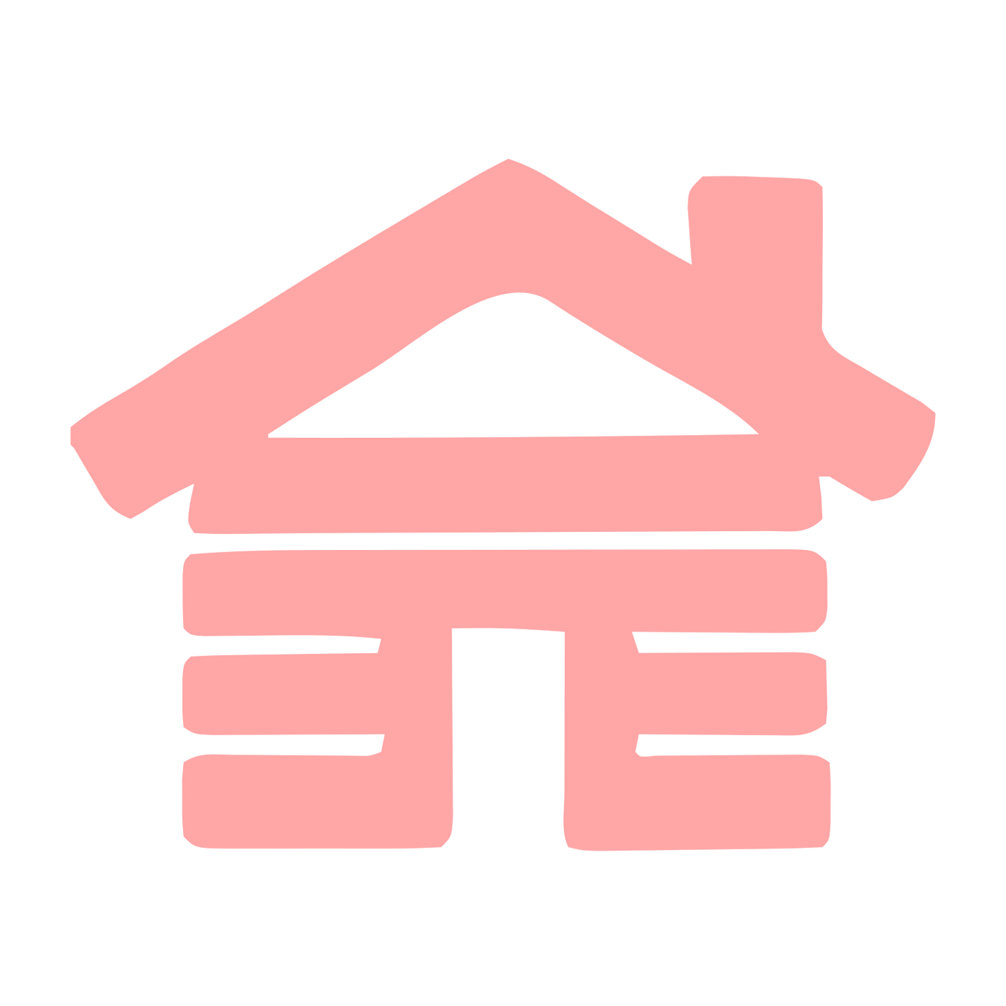 Hand-Drawn Cabin Logo #ffa6a6