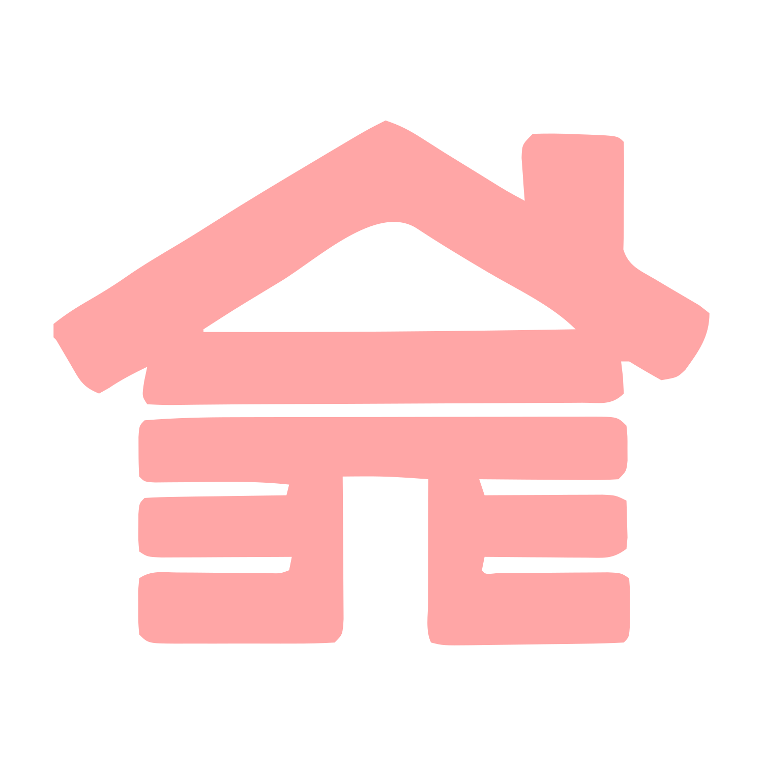Hand-Drawn Cabin Logo #ffa6a6