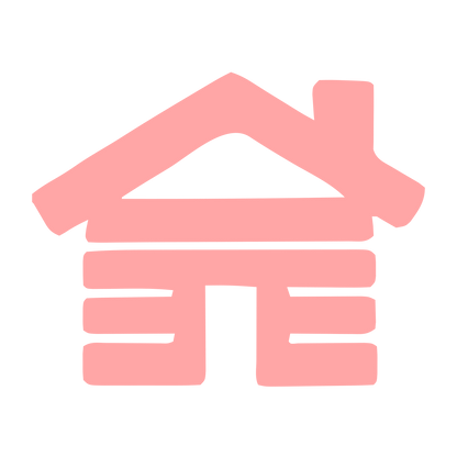 Hand-Drawn Cabin Logo #ffa6a6