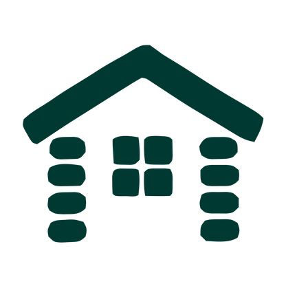 Log Cabin House Logo #003932