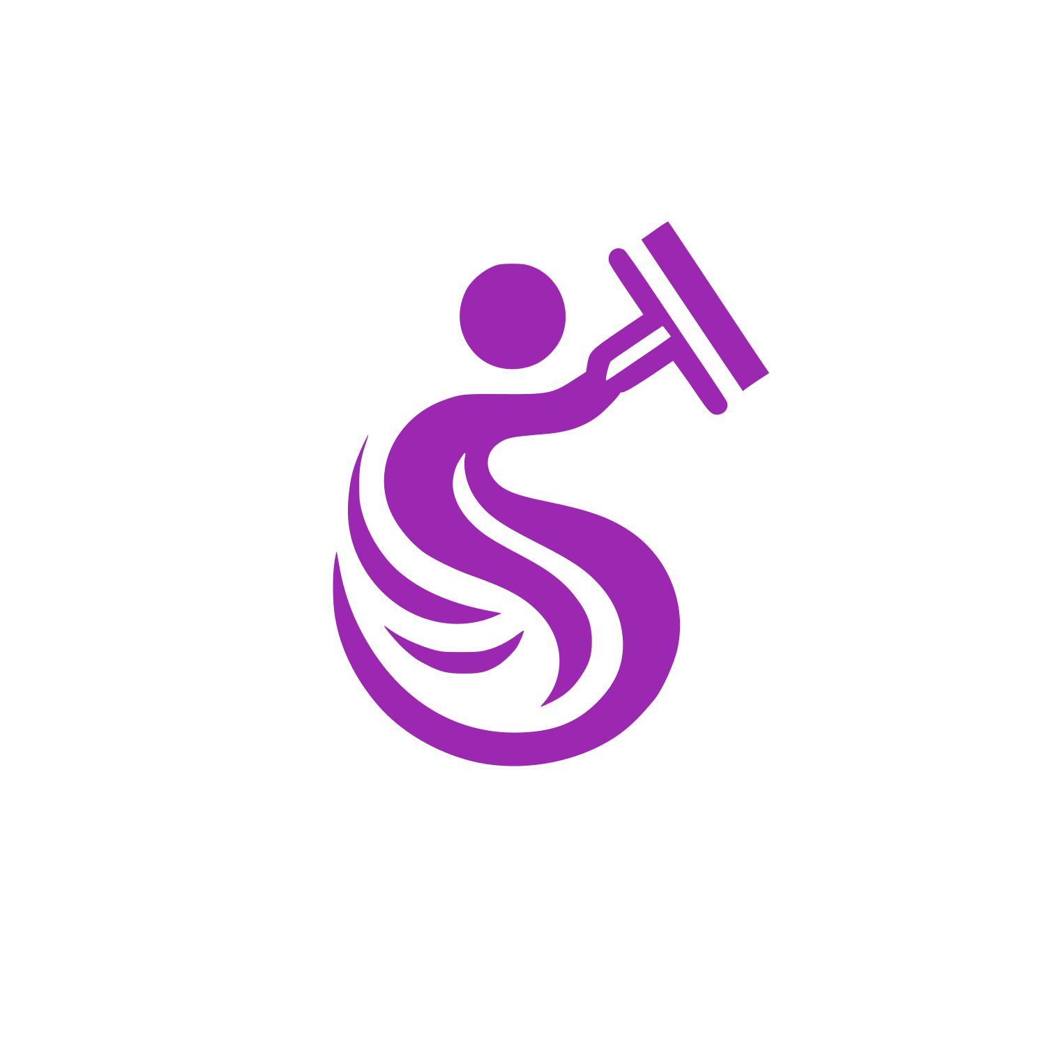 Swoosh Tool Cleaning Logo #9C27B0