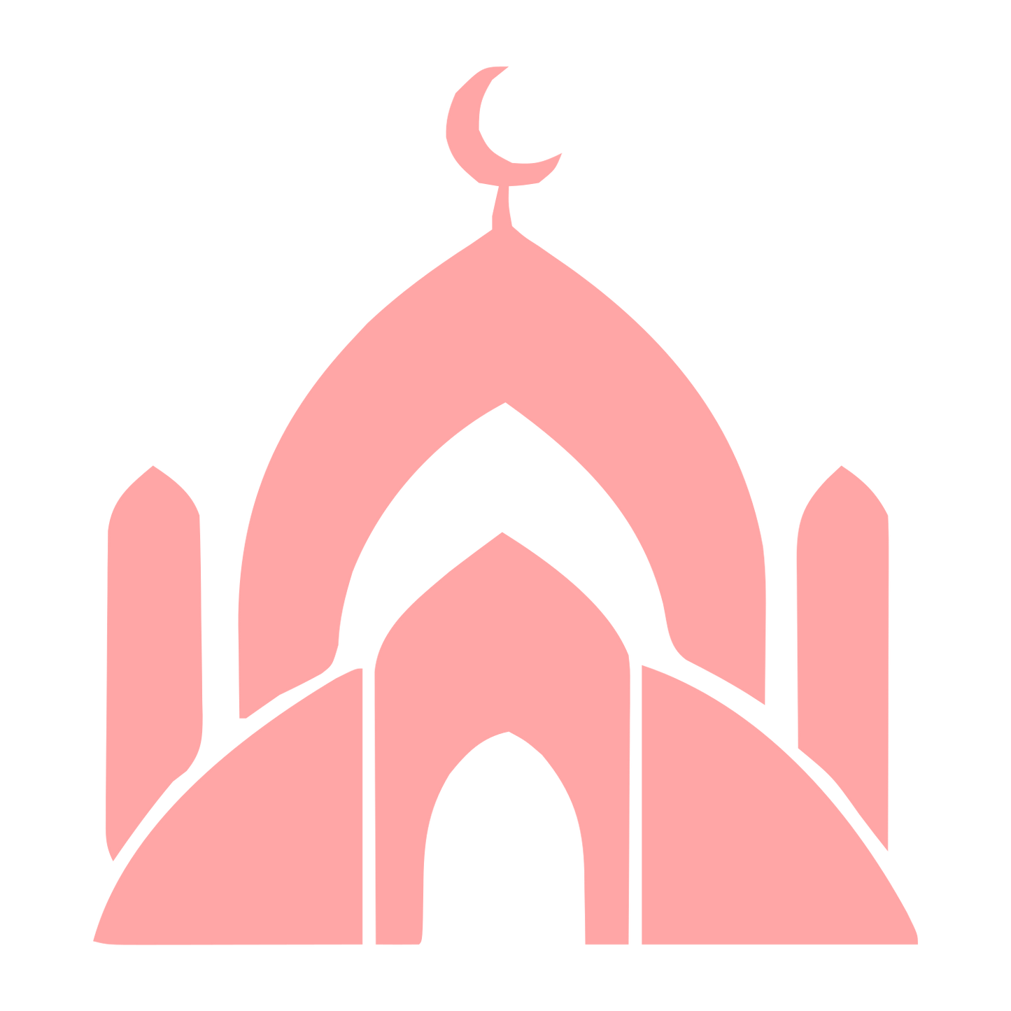 Layered Mosque Dome Logo #ffa6a6