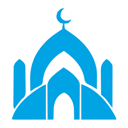 Layered Mosque Dome Logo #00a3e4