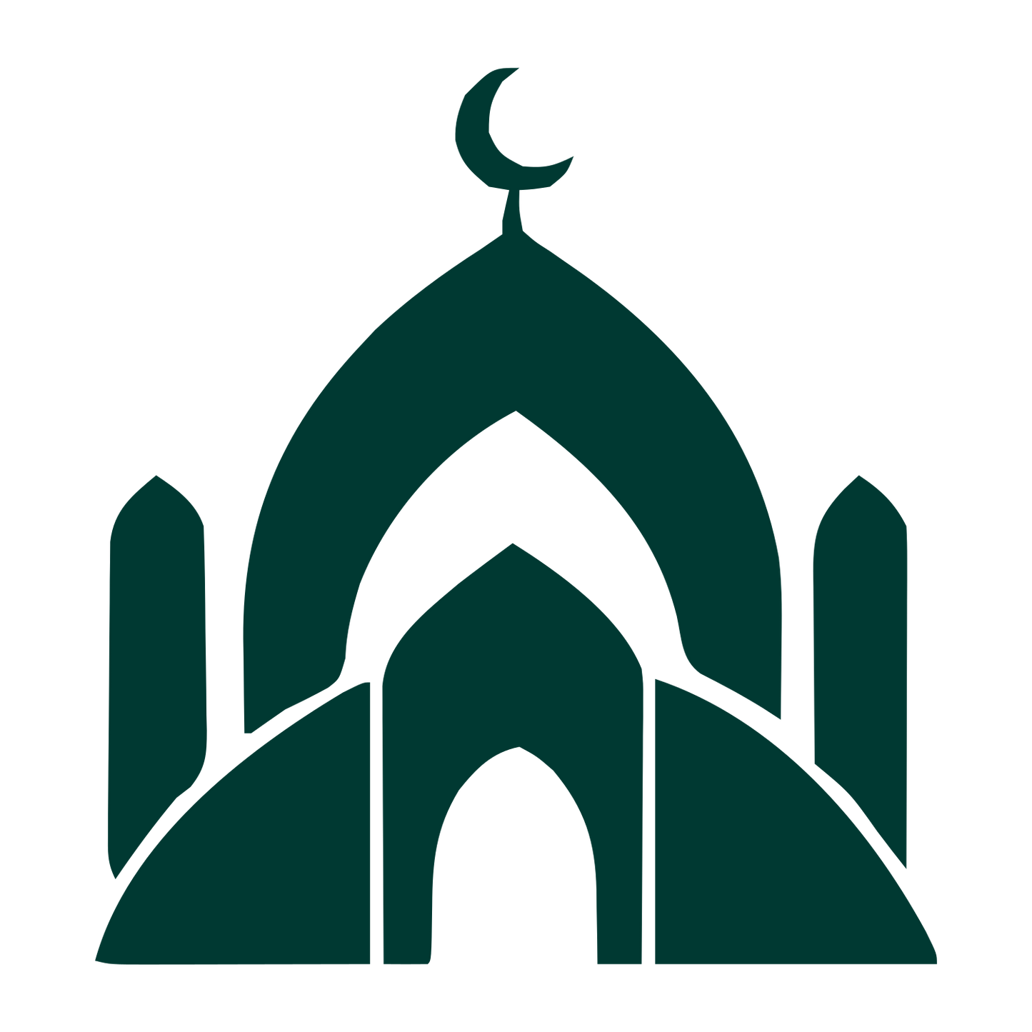 Layered Mosque Dome Logo #003932