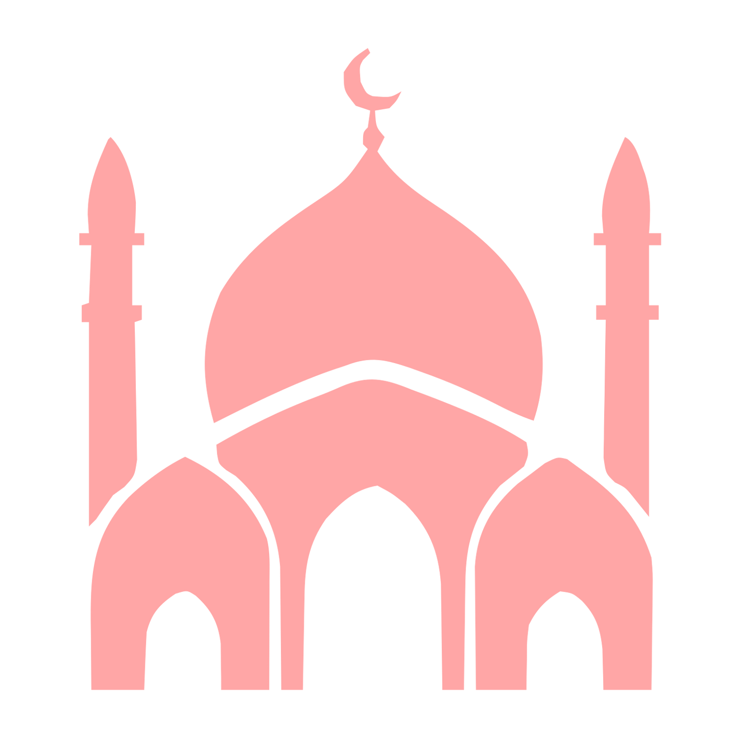 Mosque Dome Silhouette Logo #ffa6a6