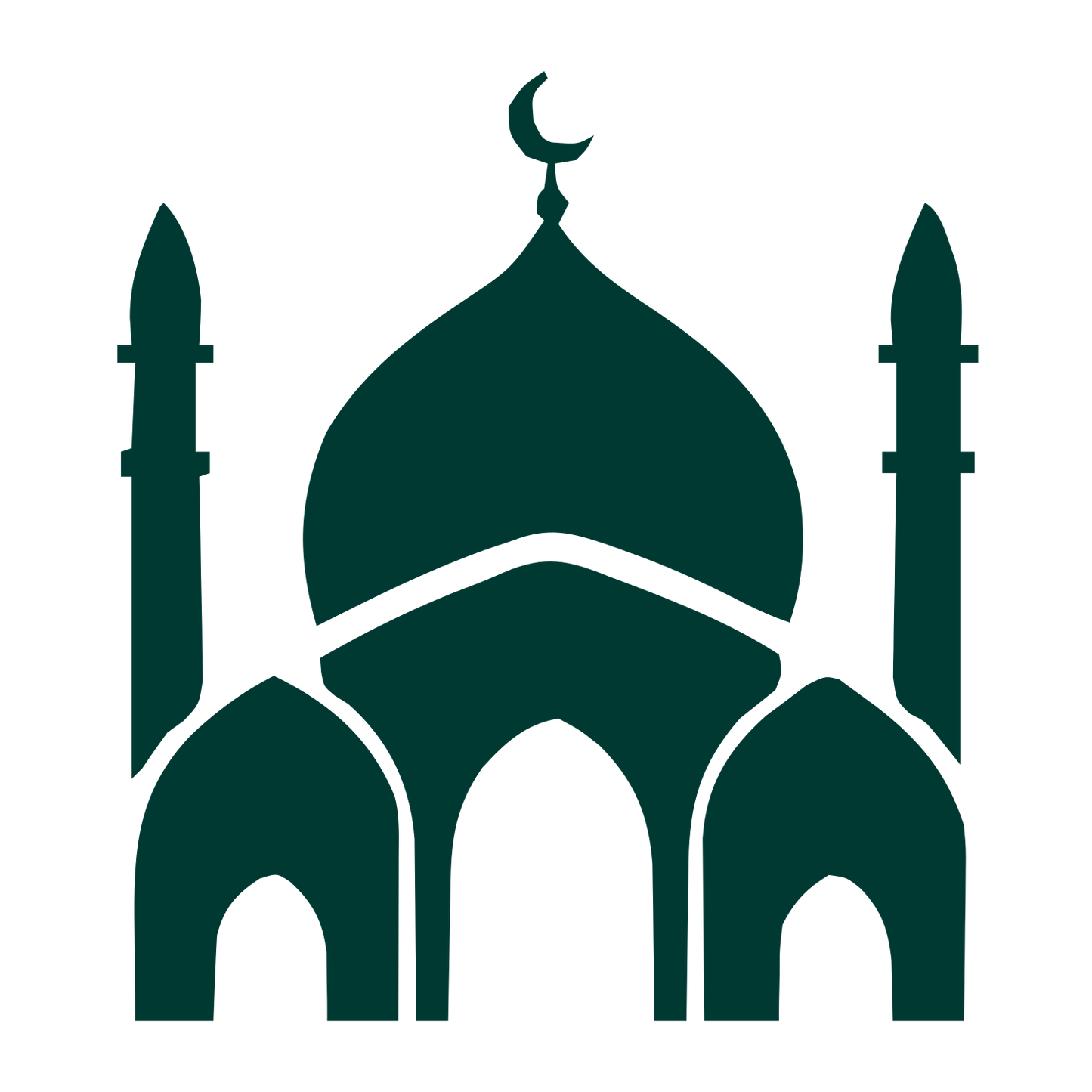 Mosque Dome Silhouette Logo #003932