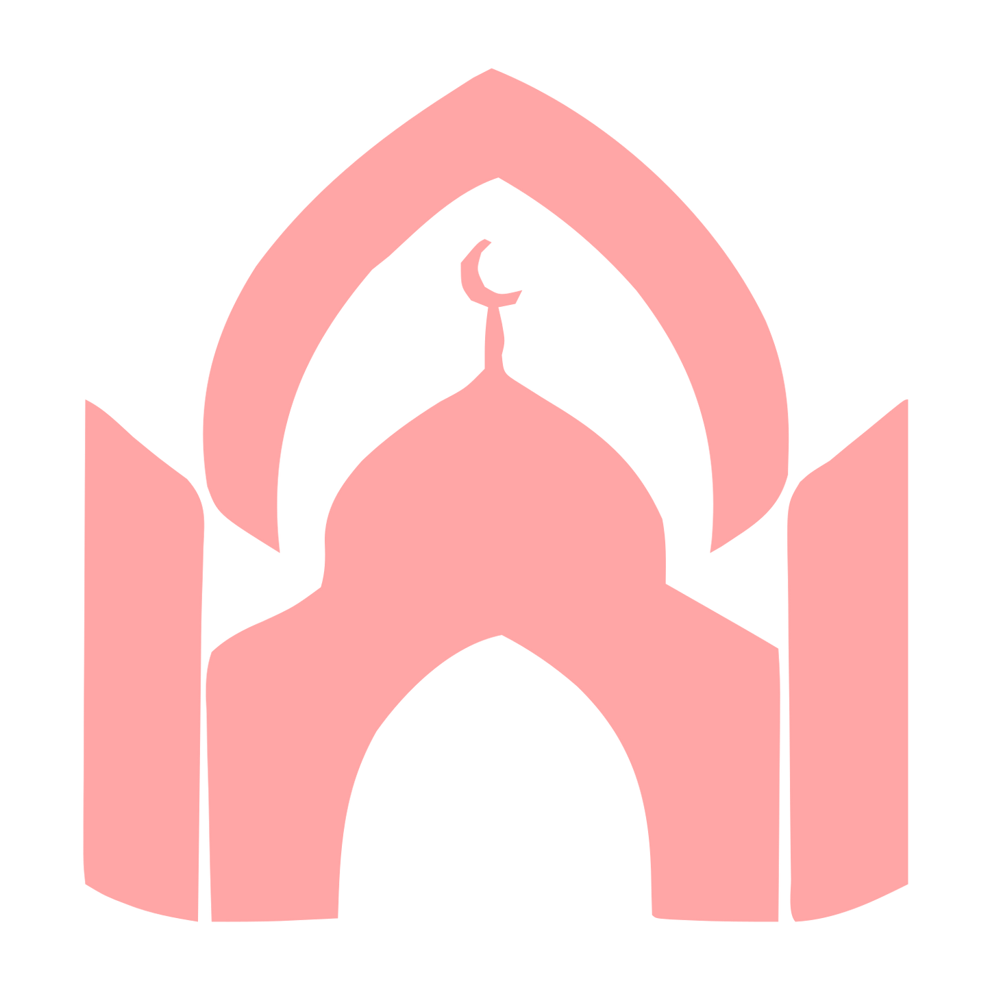 Layered Mosque Arch Logo #ffa6a6