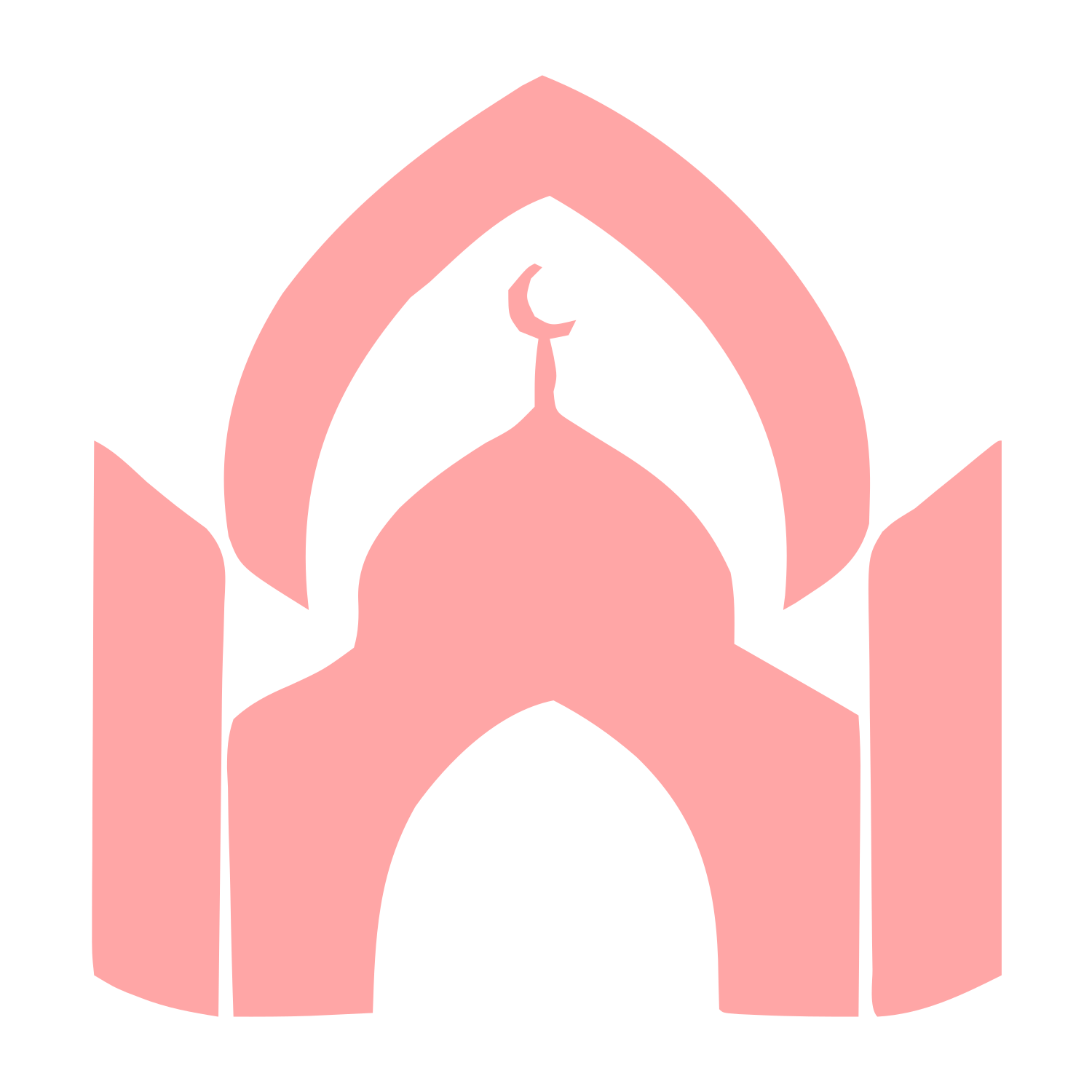 Layered Mosque Arch Logo #ffa6a6