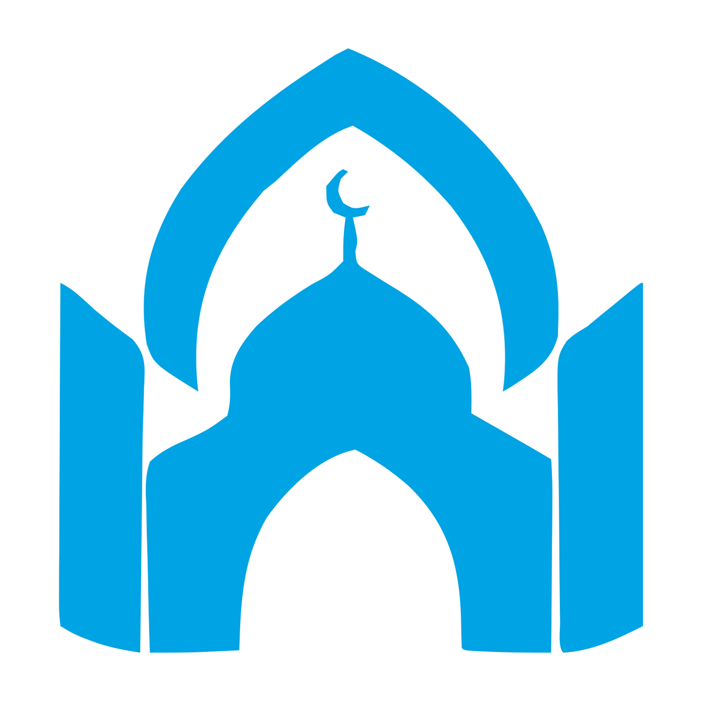 Layered Mosque Arch Logo #00a3e4