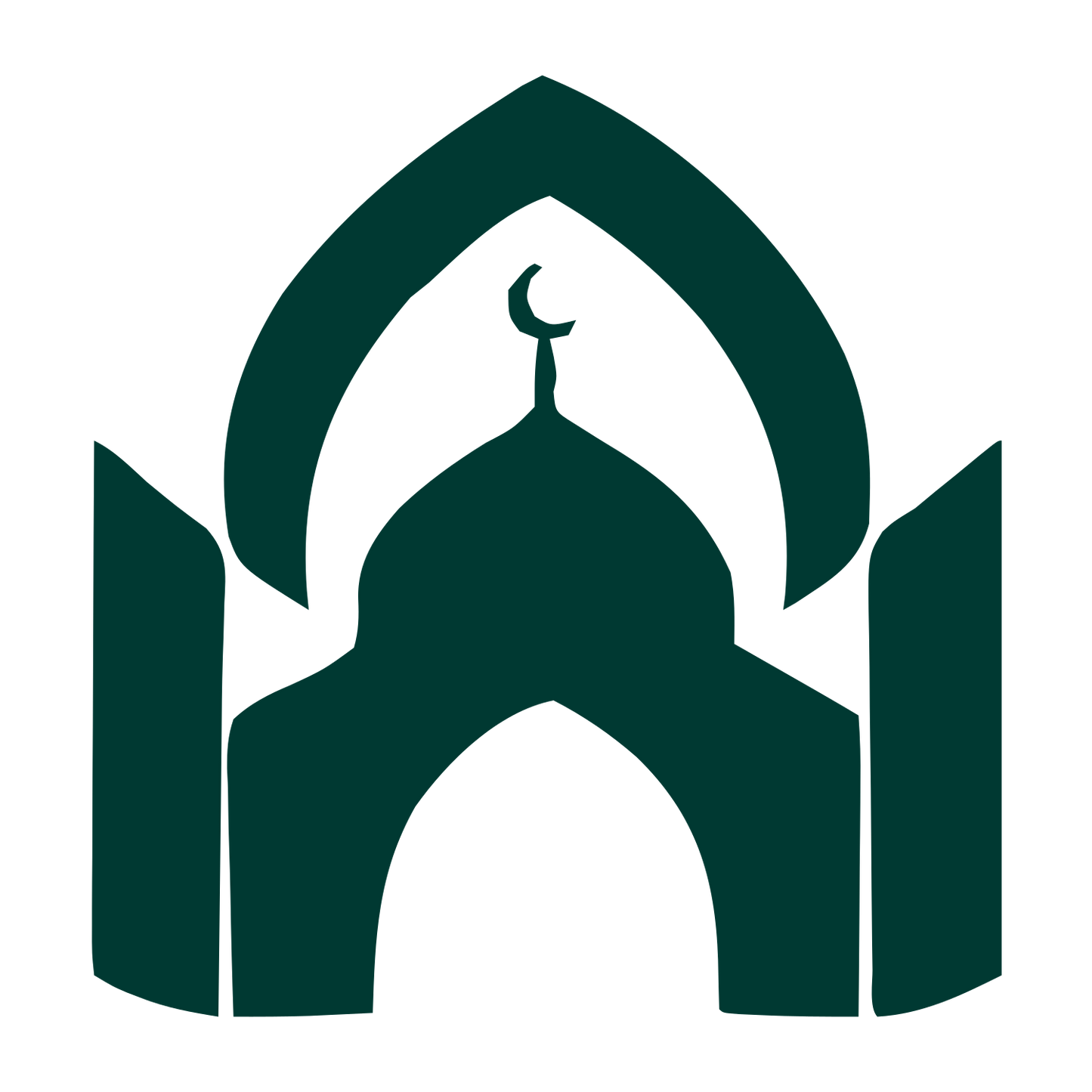 Layered Mosque Arch Logo #003932