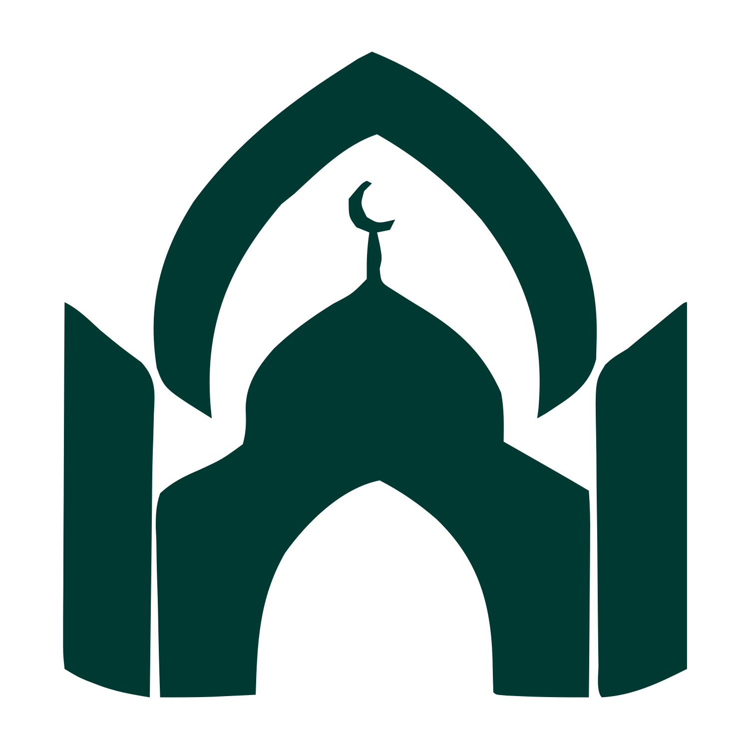 Layered Mosque Arch Logo #003932
