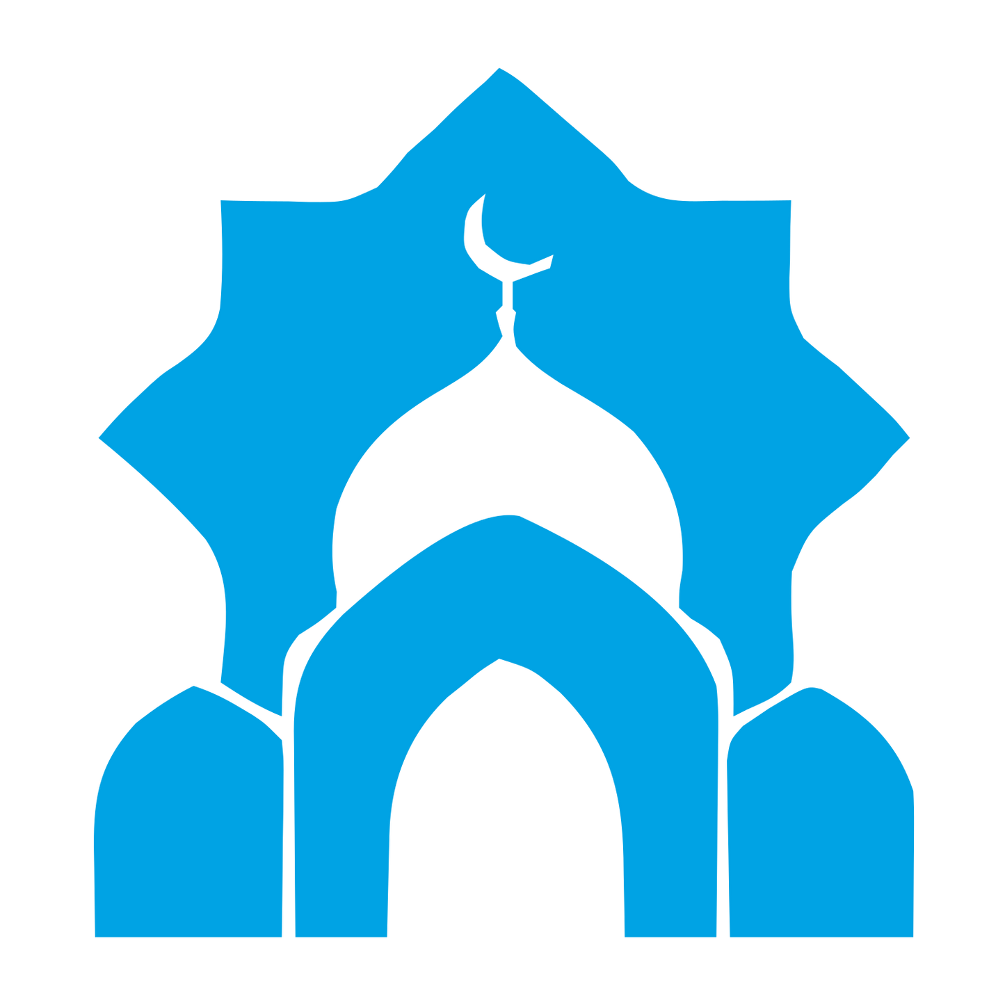 Mosque Dome Arch Logo #00a3e4