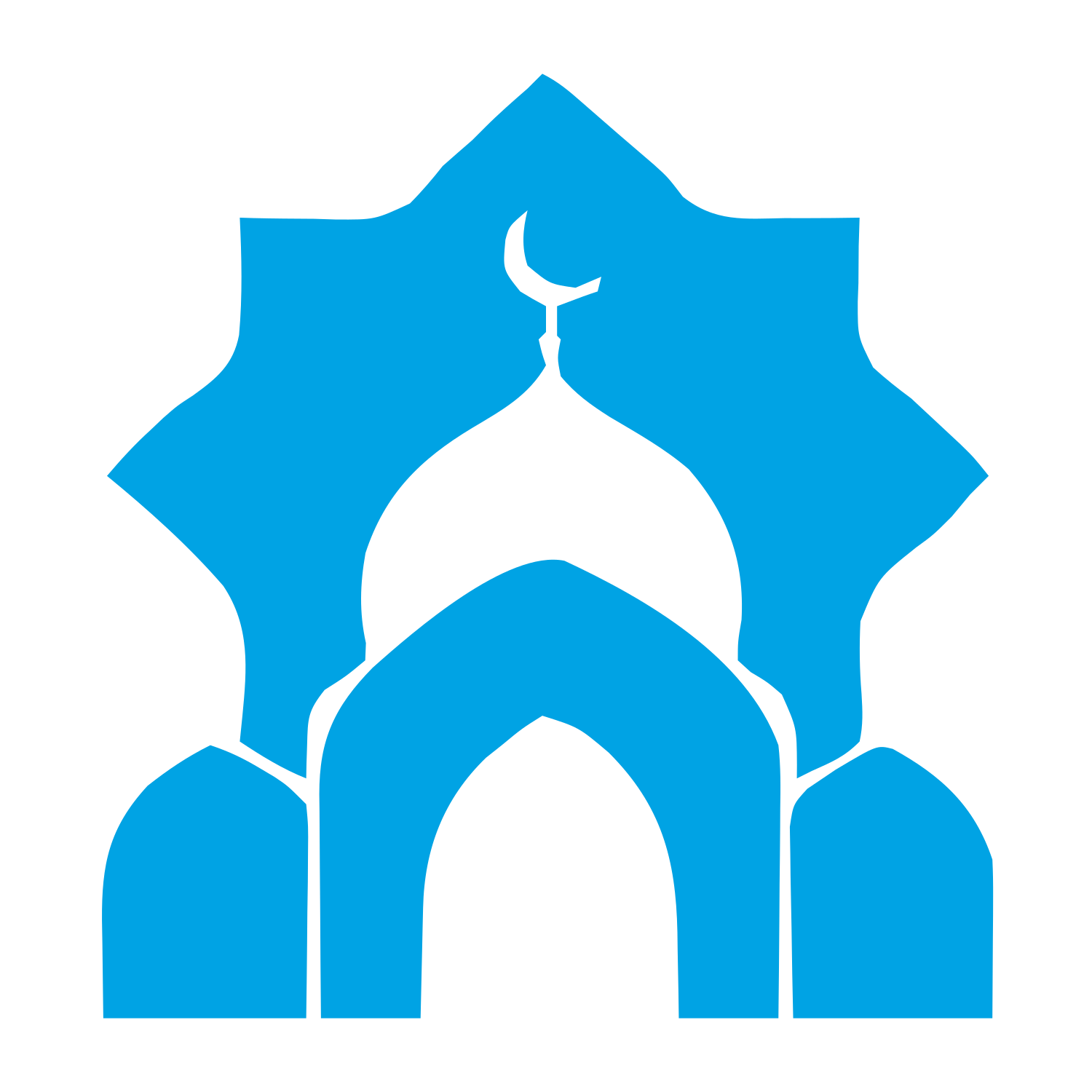 Mosque Dome Arch Logo #00a3e4