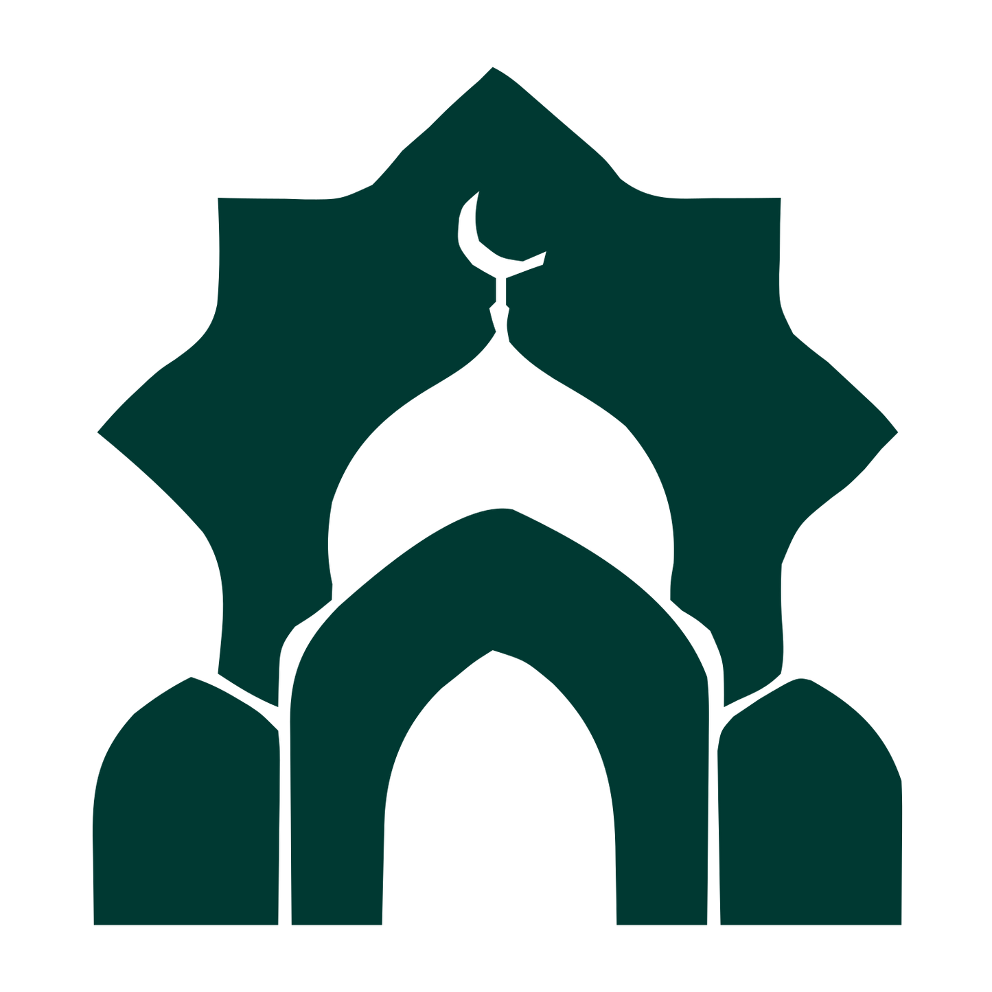 Mosque Dome Arch Logo #003932