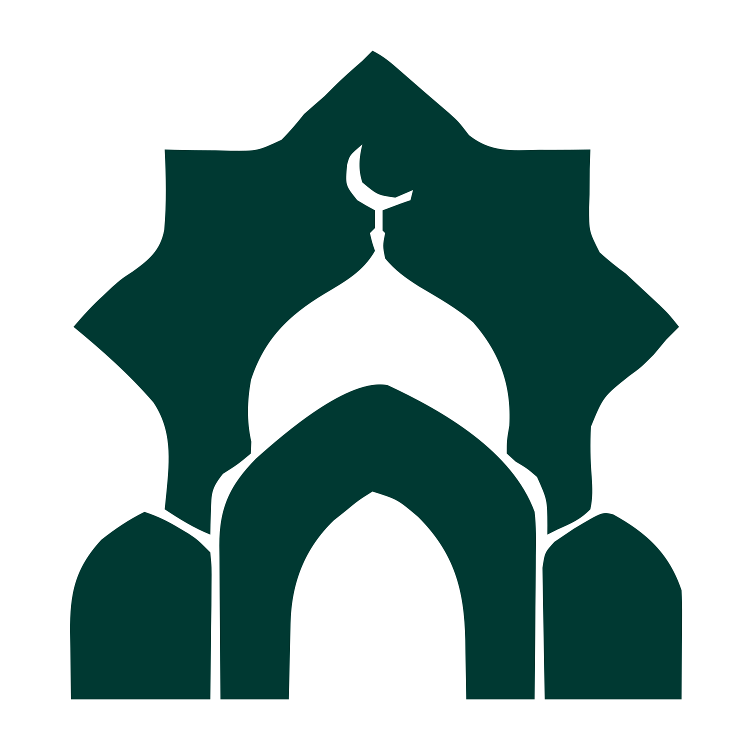 Mosque Dome Arch Logo #003932