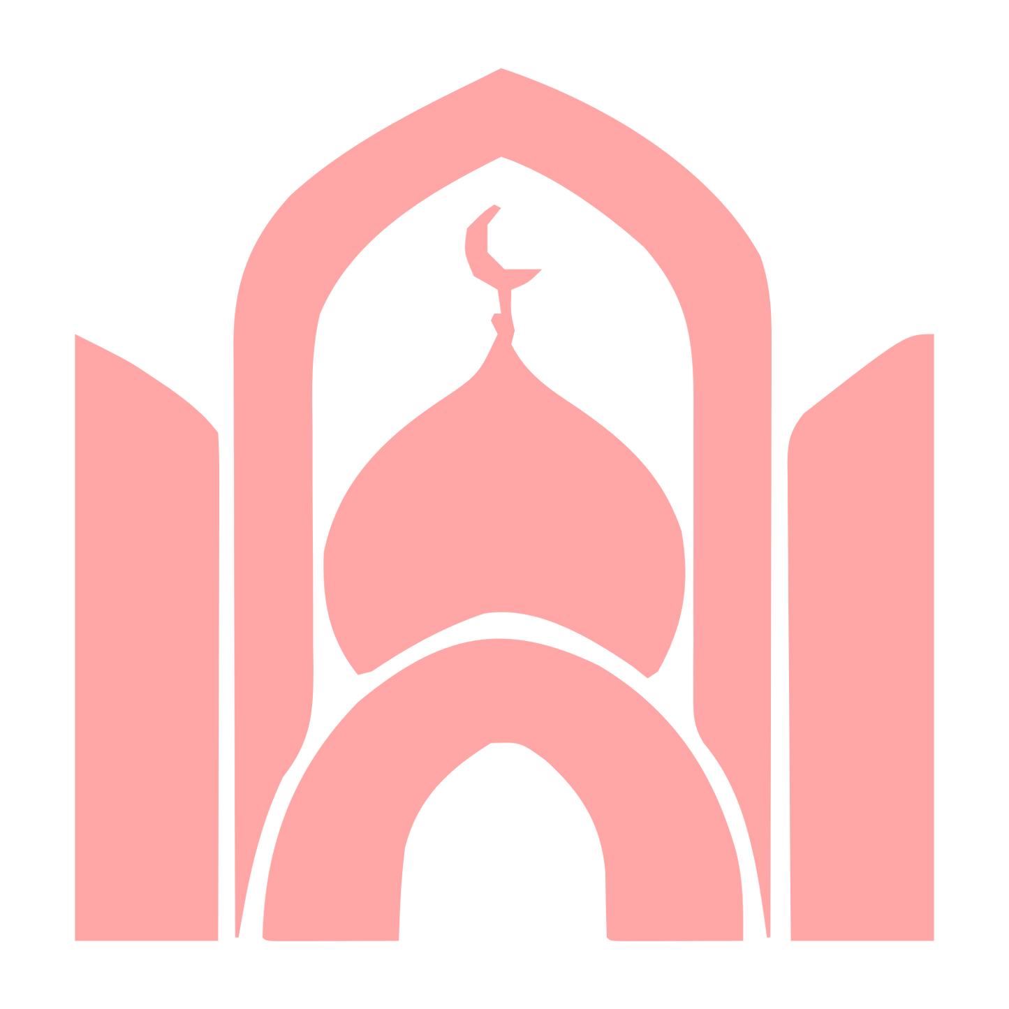 Mosque Arch Dome Logo #ffa6a6