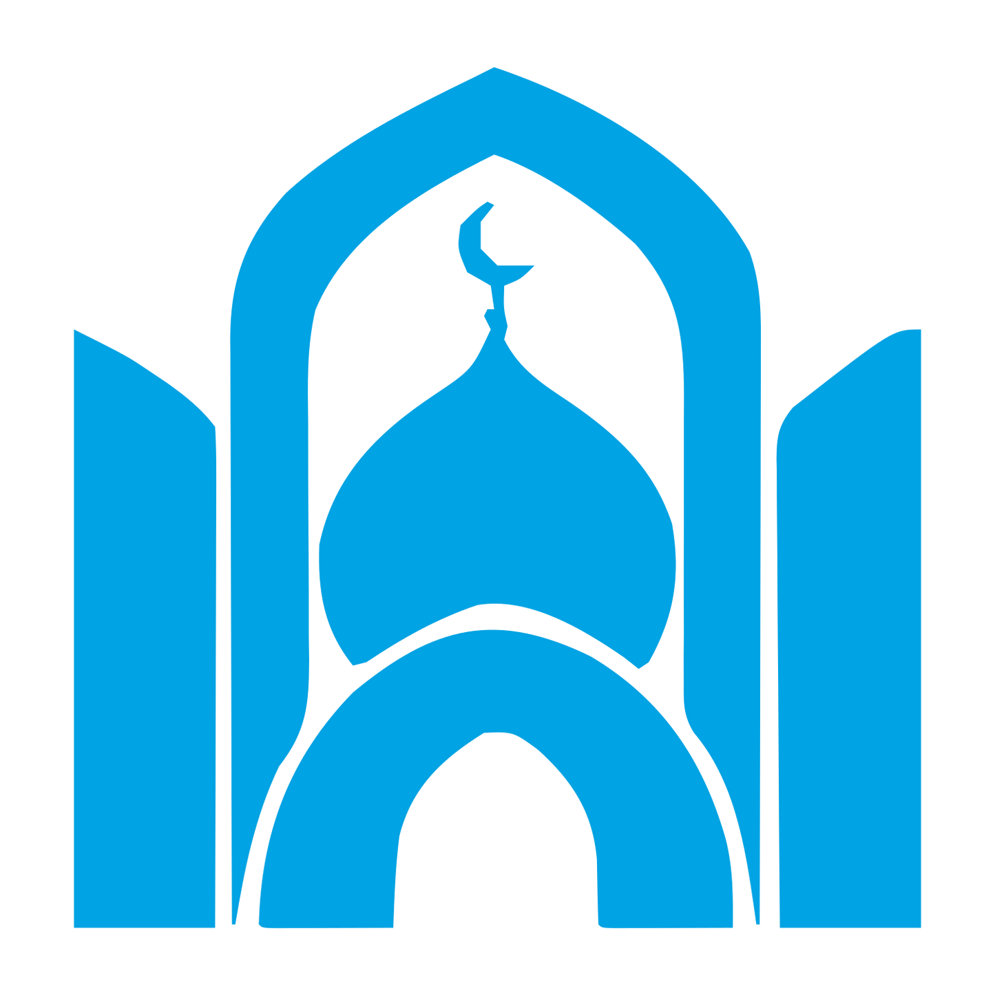 Mosque Arch Dome Logo #00a3e4
