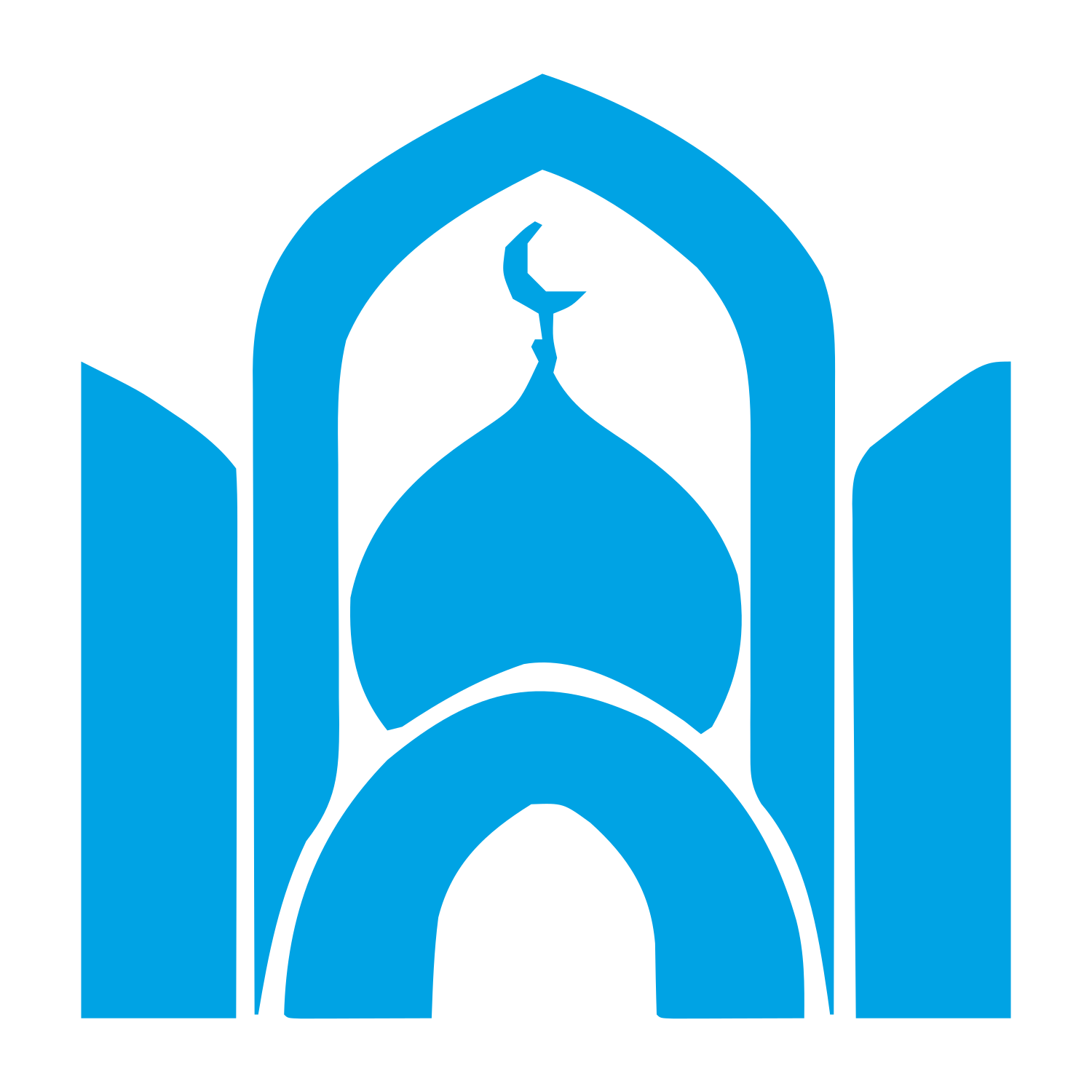 Mosque Arch Dome Logo #00a3e4