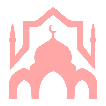 Mosque Silhouette Arch Logo #ffa6a6
