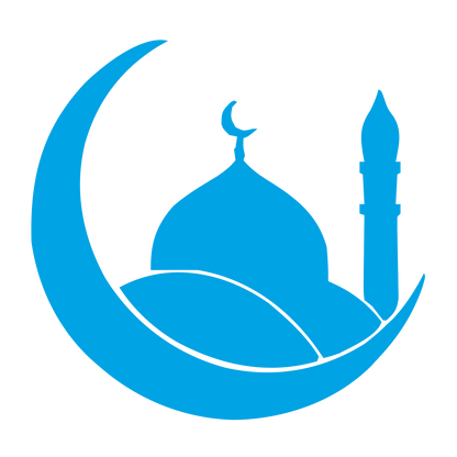 Crescent Mosque Dome Logo #00a3e4