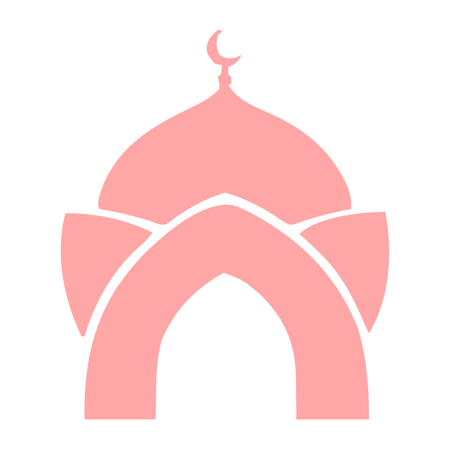 Mosque Dome Arch Logo #ffa6a6