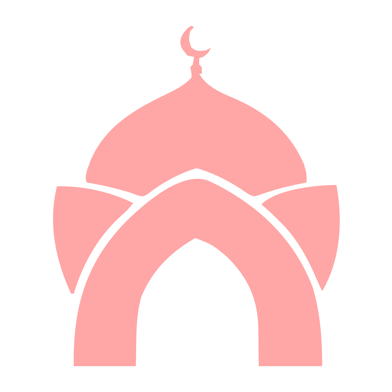 Mosque Dome Arch Logo #ffa6a6