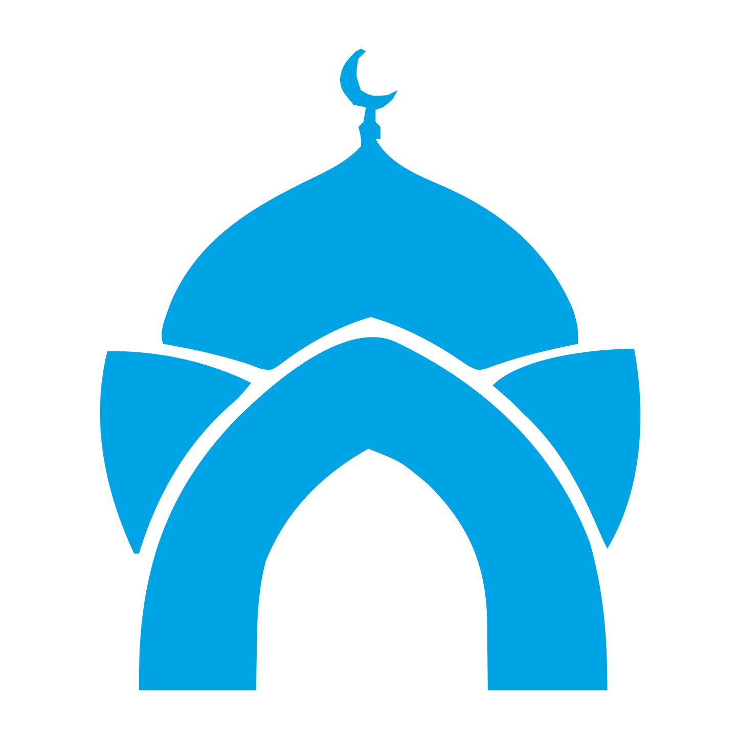 Mosque Dome Arch Logo #00a3e4