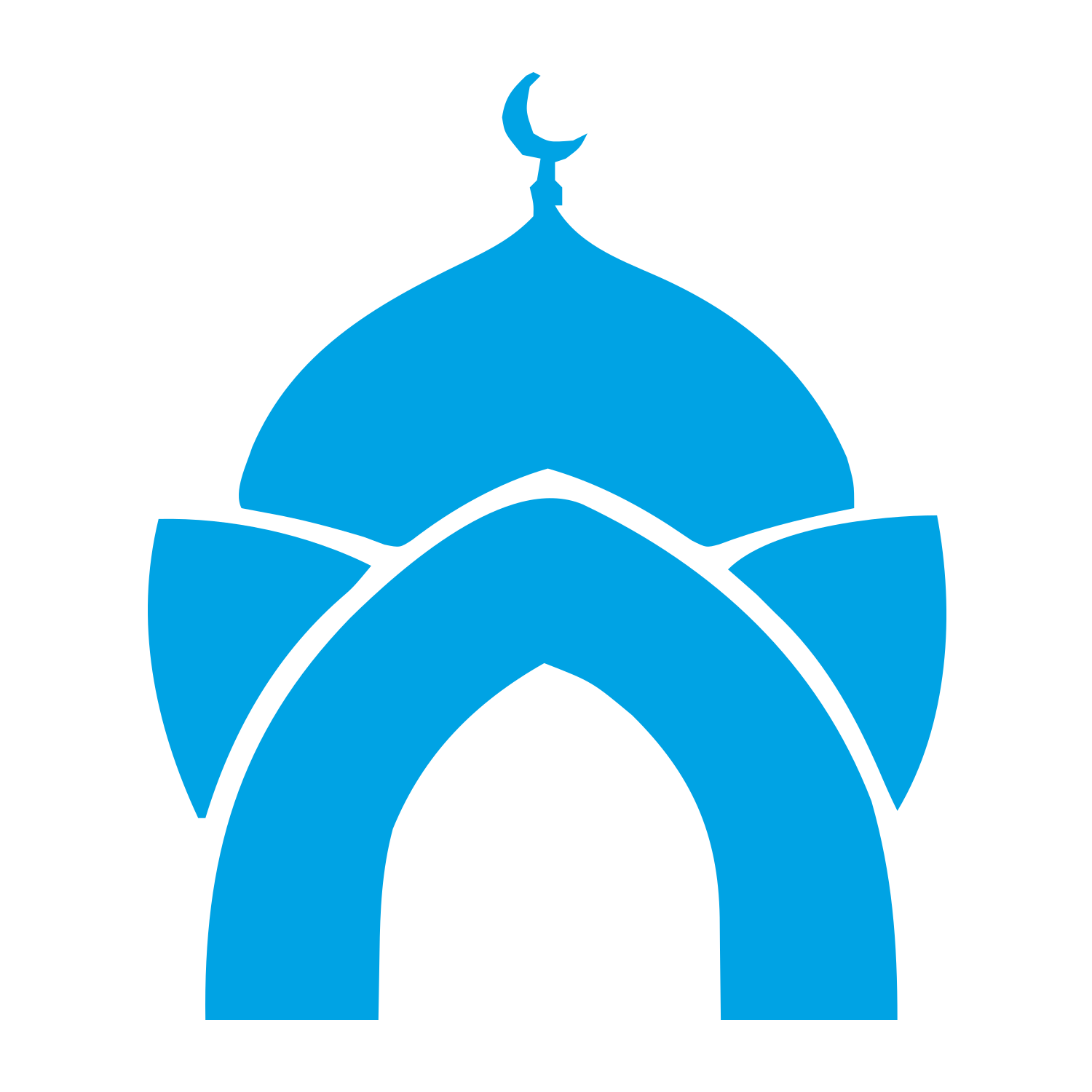 Mosque Dome Arch Logo #00a3e4