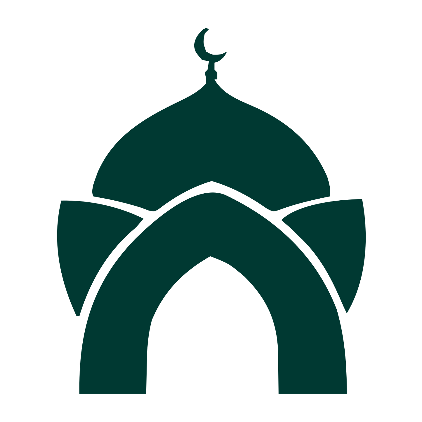 Mosque Dome Arch Logo #003932