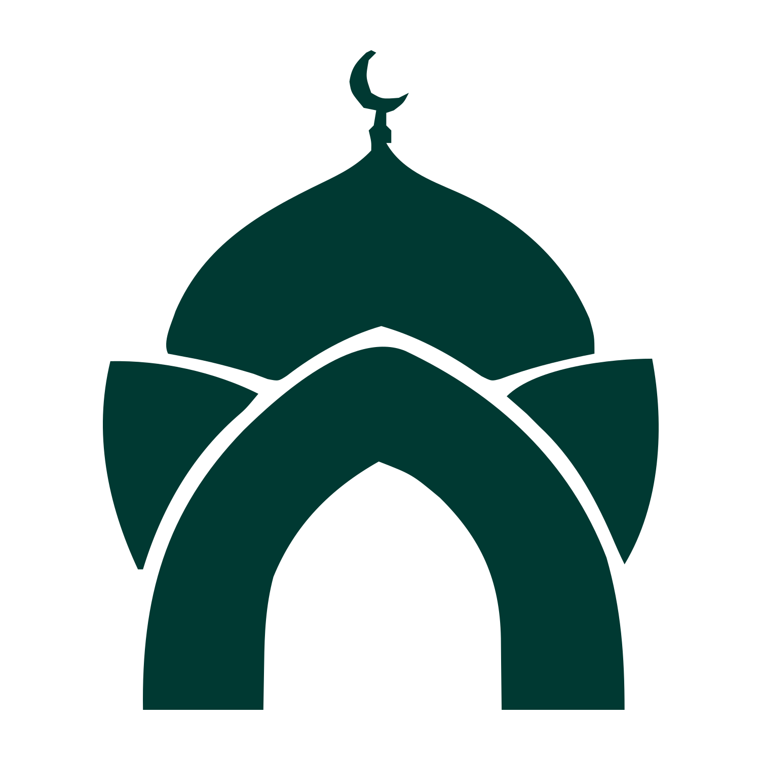 Mosque Dome Arch Logo #003932