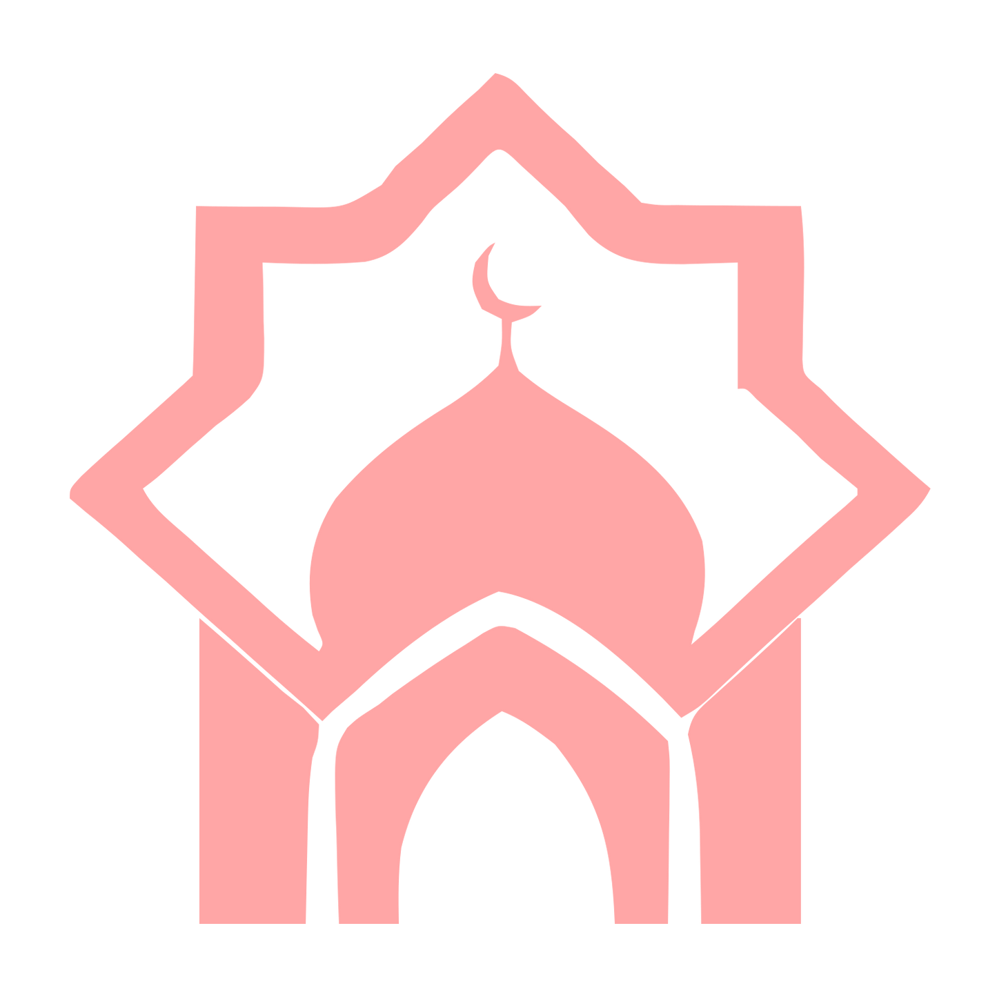 Layered Mosque Dome Logo #ffa6a6
