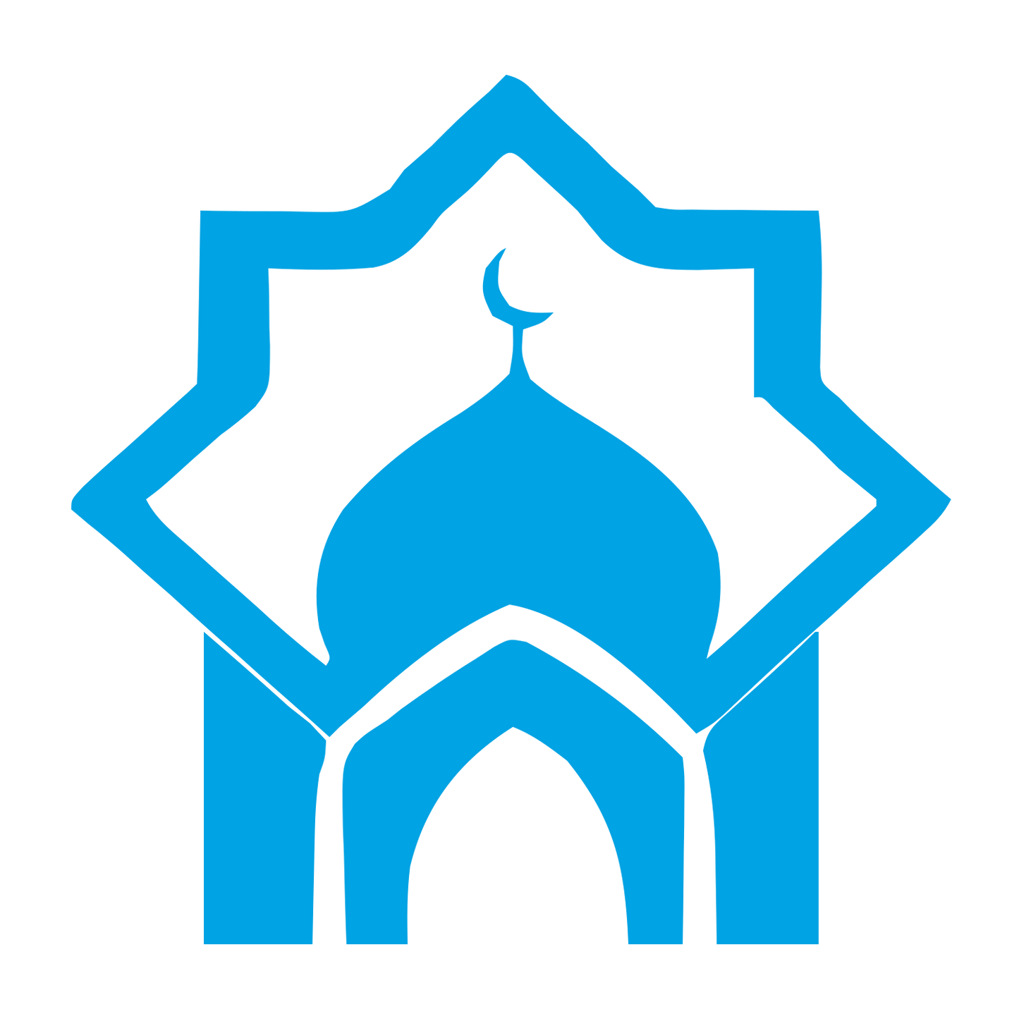 Layered Mosque Dome Logo #00a3e4