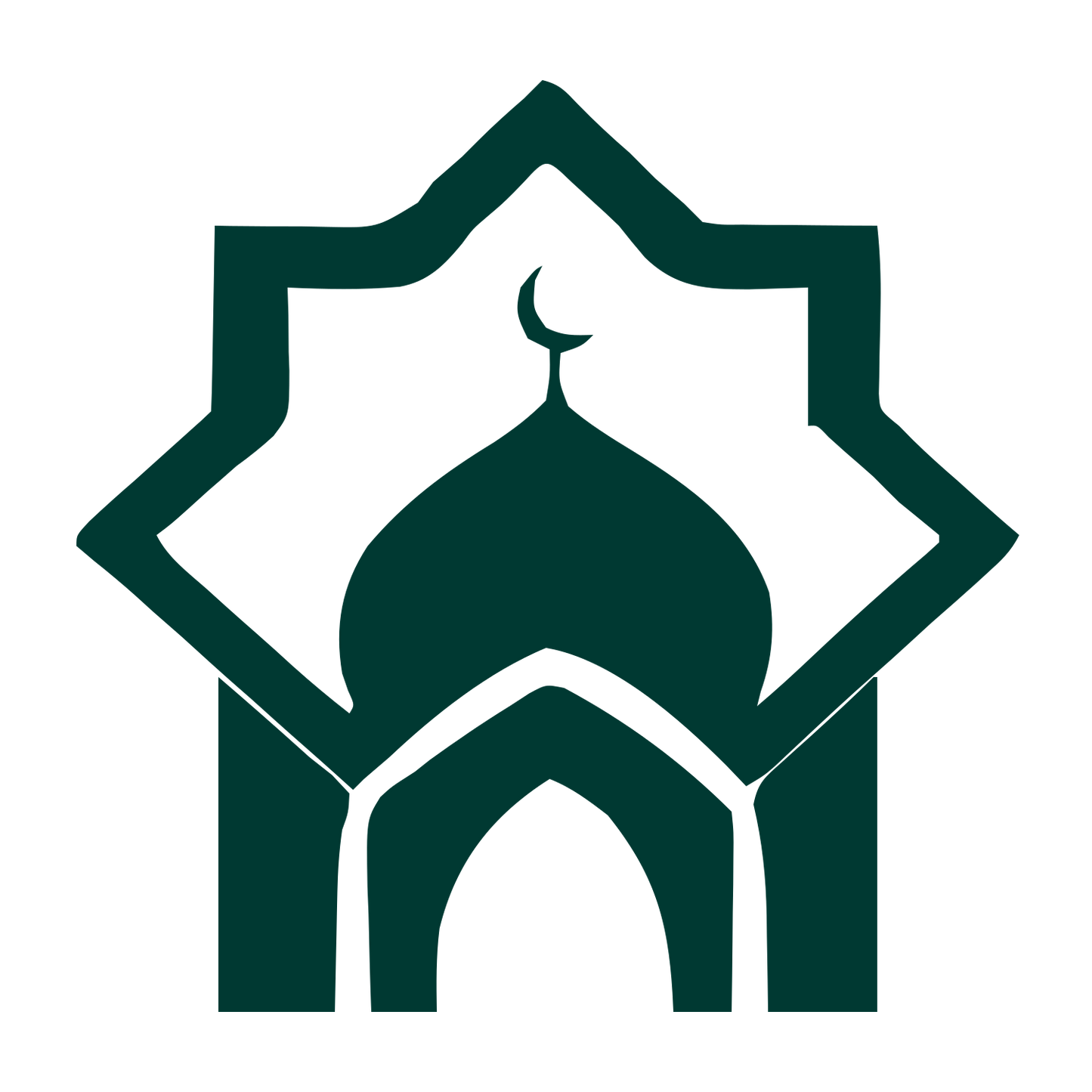 Layered Mosque Dome Logo #003932