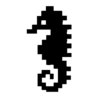 Pixel Seahorse Logo