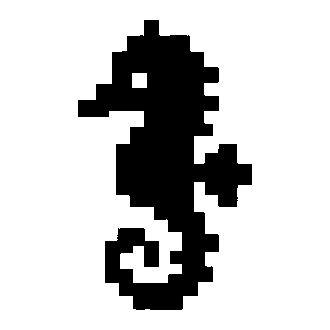 Pixel Seahorse Logo
